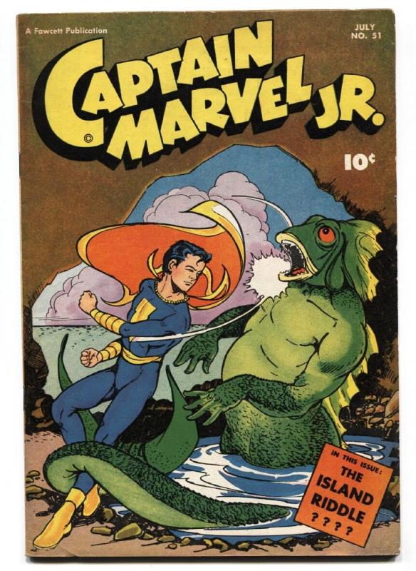 Captain Marvel Jr. #51 1947- Fawcett Golden Age Horror Cover VF-