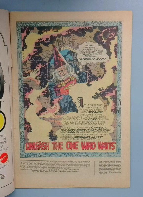 Demon #1 VG+ 1st Appearance of the Demon Etrigan DC 1972
