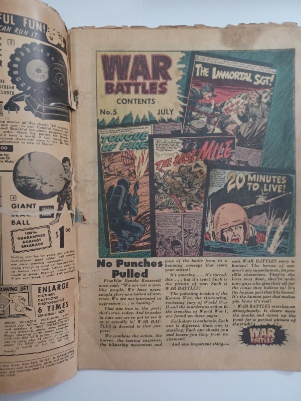This is War #9 - head shot cover - military - 1953 - FR