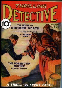 PULP:  Thrilling Detective 12/1931-High Adventure-pulp-House of Hooded Death-NM