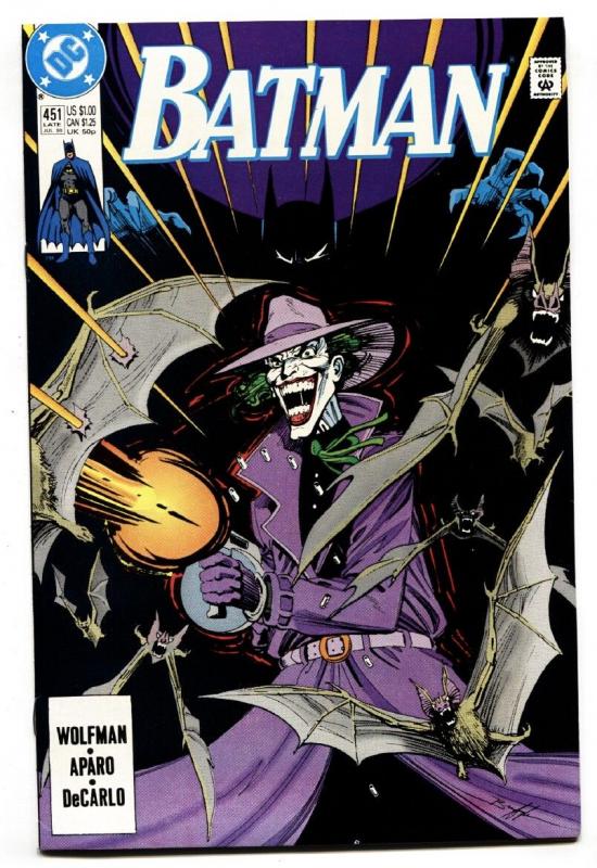 Batman #451 comic book 1991-DC JOKER cover NM-