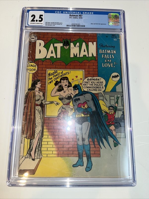 Batman (1954) # 87 (CGC 2.5) Joker & Vicki Vale App • Bill Finger & Bob Kane