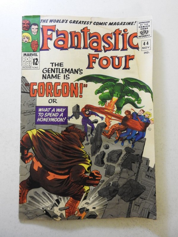 Fantastic Four #44 (1965) GD+ Condition moisture damage