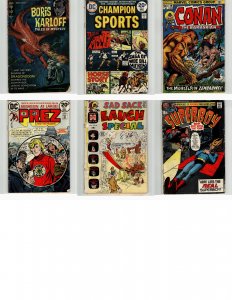 Mixed Lot of 6 Comics (See Description) Champion Sports, Conan, Prez, Superboy