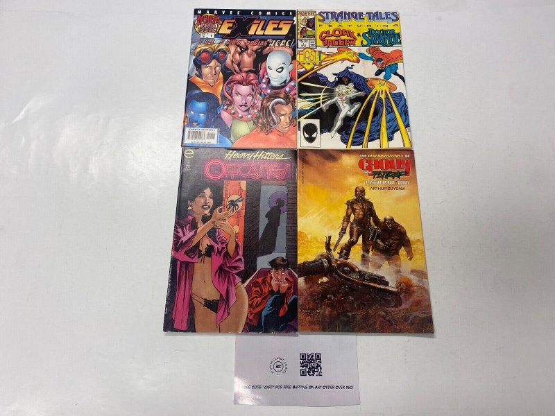 4 MARVEL comic books Exiles #1 Strange Tales #1 Offcastes #2 Cholly Fly 5 KM15