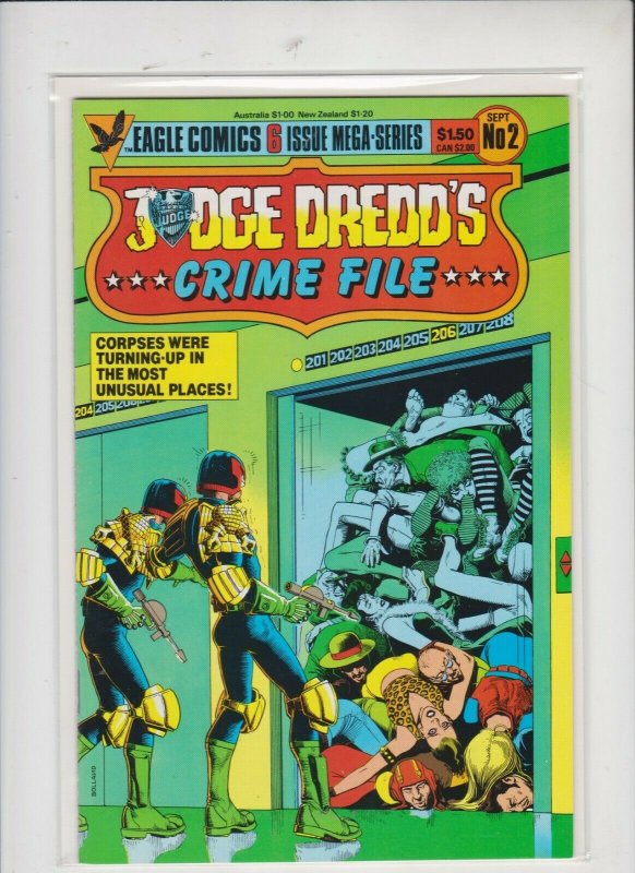 JUDGE DREDD'S ***CRIME FILE*** # 2  1985  EAGLE  COMICS / UNREAD / HIGH