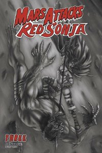 Mars Attacks Red Sonja #3 Strati 1:7 Dressed FOC Variant (Dynamite, 2020) NM