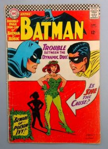 Batman #181 GD+ 1st Poison Ivy With Centerfold Bottom Staple Detached DC 1966