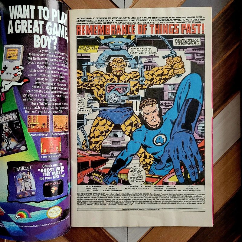 ADVENTURES of the THING #1 VF- (Marvel 1992) Premiere issue, Limited series