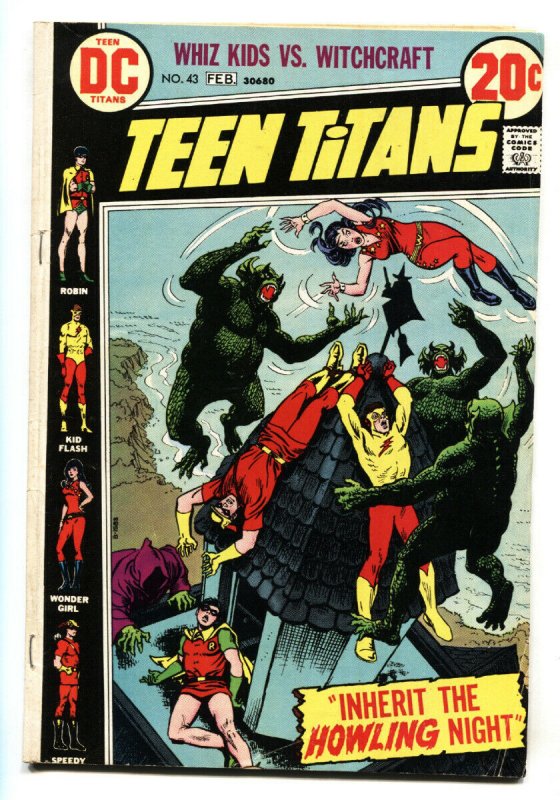 Teen Titans #43 Comic Book DC 1973-Robin-Wonder Girl