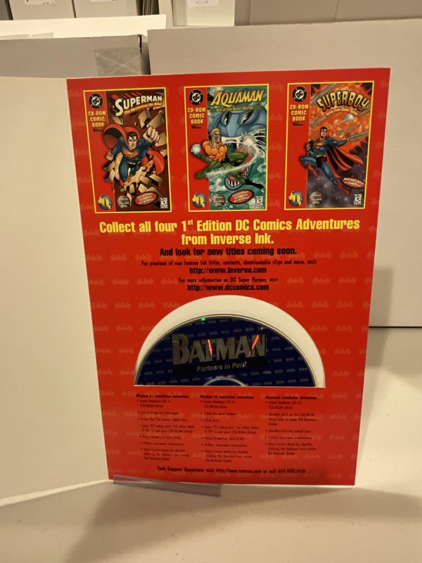 DC CD ROM 4 Book Complete Set 1996 Superman Batman Aquaman Superboy