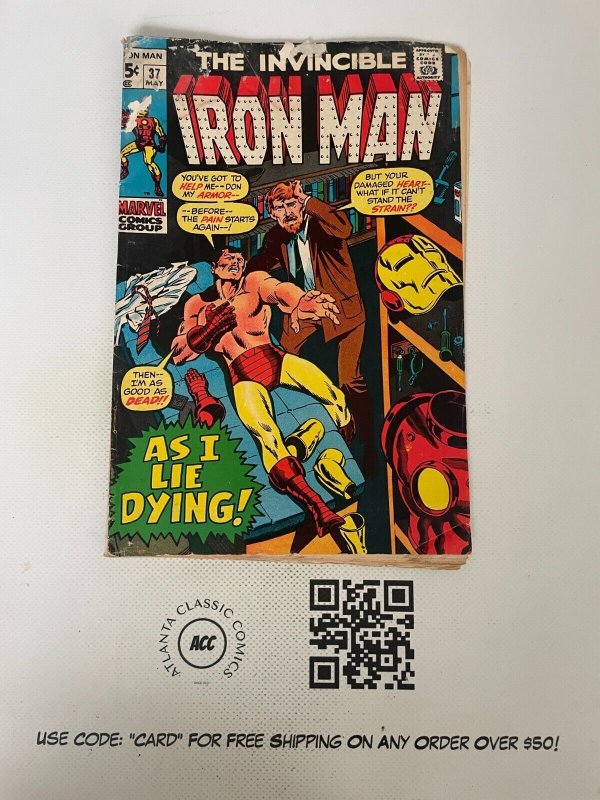 Invincible Iron Man # 37 VG- Marvel Comic Book Nick Fury Avengers Hulk 11 J224