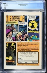 Wonder Woman #296 1982 DC Comics CGC 9.8 White Pages 010