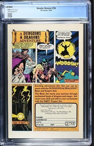 Wonder Woman #296 1982 DC Comics CGC 9.8 White Pages 010