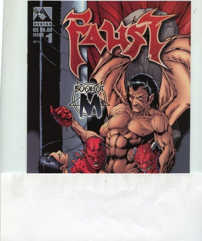 Faust: Book of M #1 1C Variant (1999)Adult Nude Cover NM 9.4 Avatar Press