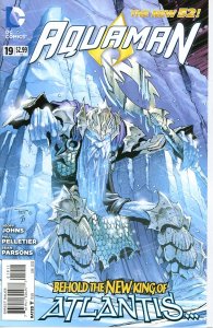 Aquaman 19  New 52  9.0 (our highest grade)  Geoff Johns  2013 Gatefold Cover!