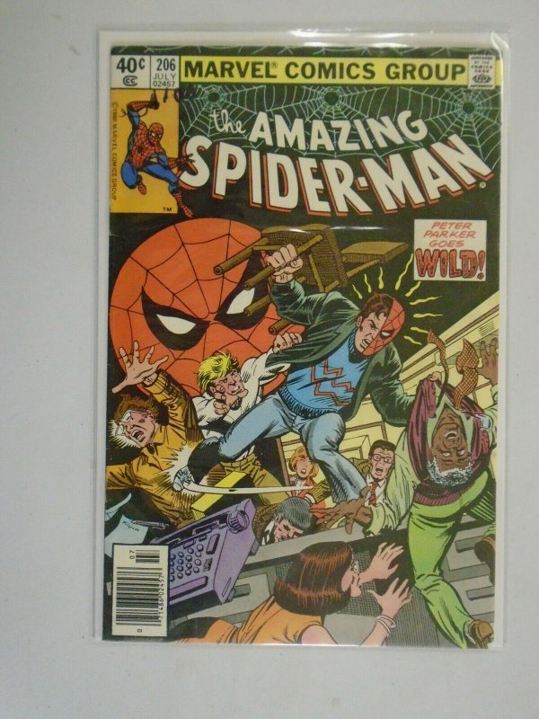 Amazing Spider-Man #206 Newsstand edition 7.0 FN VF (1980 1st Series)
