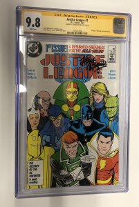 Justice League (1987) # 1 (CGC 9.8 SS) Signed Kevin Maguire • Story Keith Giffen