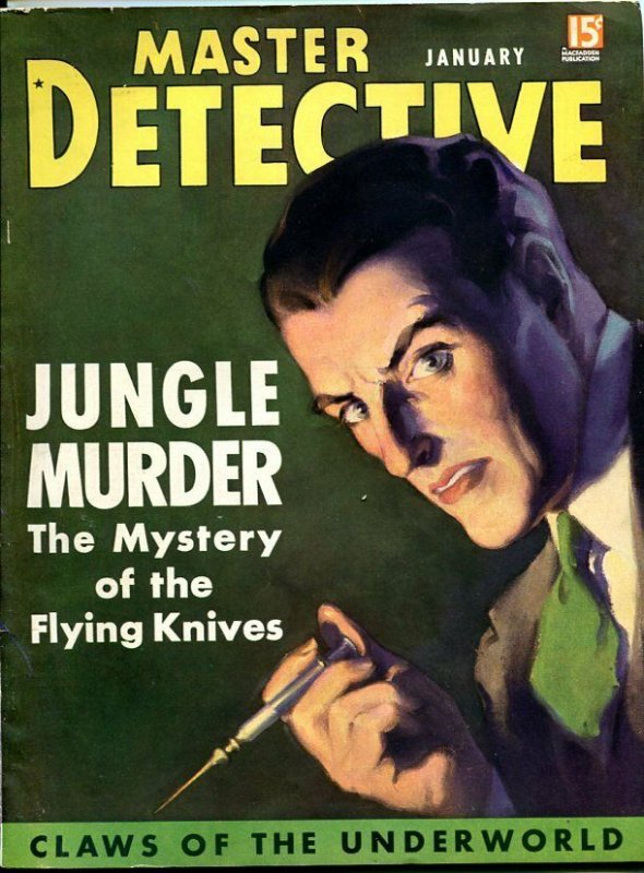 MASTER DETECTIVE-JAN/1936-VF/NM-JUNGLE MURDER-CLAWS OF UNDERWORLD VF/NM