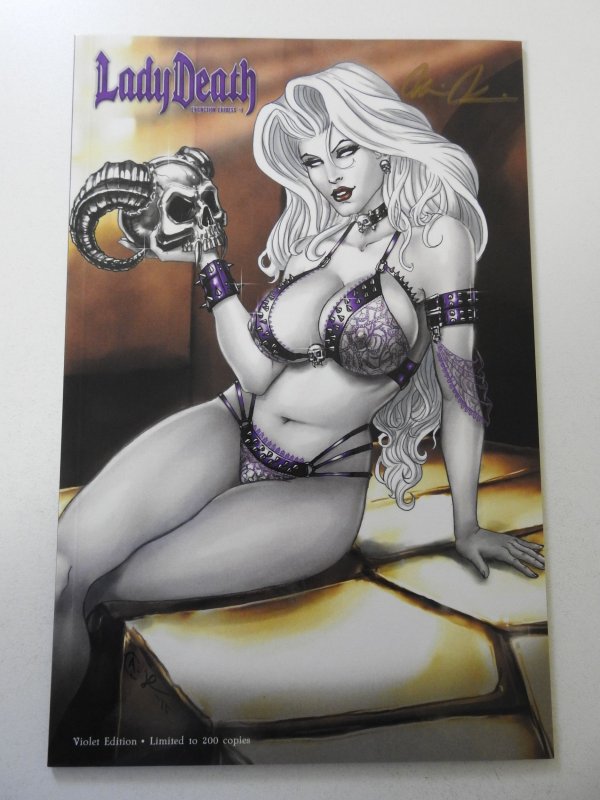 Lady Death:  Extinction Express Violet Edition (2016) NM Cond! Signed W/ COA!