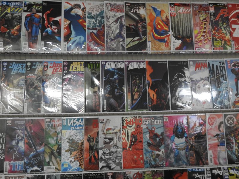 Huge Lot of 150+ Comics W/ Action Comics, Spiderman, Batman! Avg. VF+ Condition!