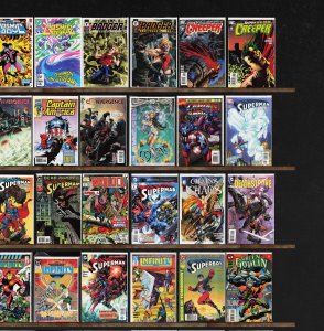 Huge Lot 140+ Comics with Captain America, Touch, Cyberforce, Superman & More!