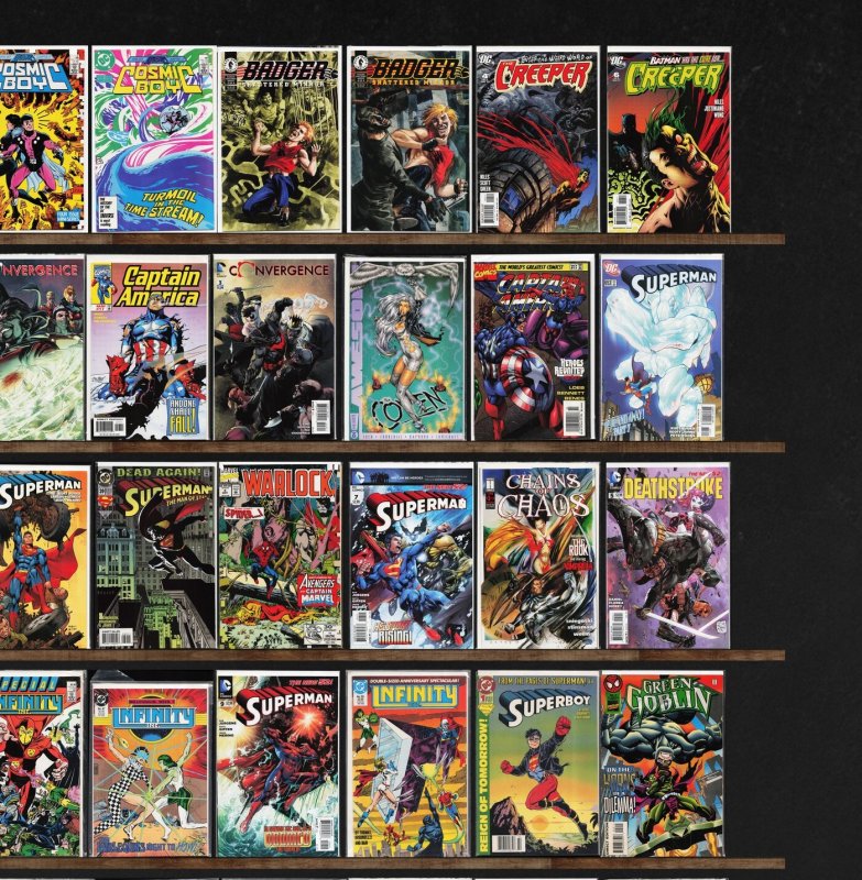Huge Lot 140+ Comics with Captain America, Touch, Cyberforce, Superman & More!