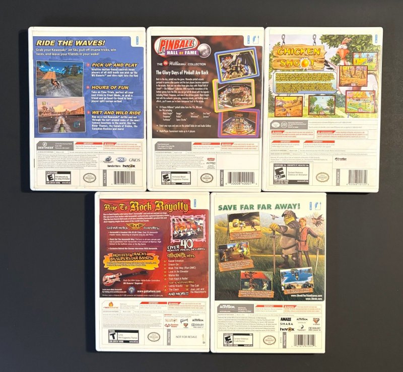 Nintendo Wii Collection(5) Guitar Hero & More Complete and Tested