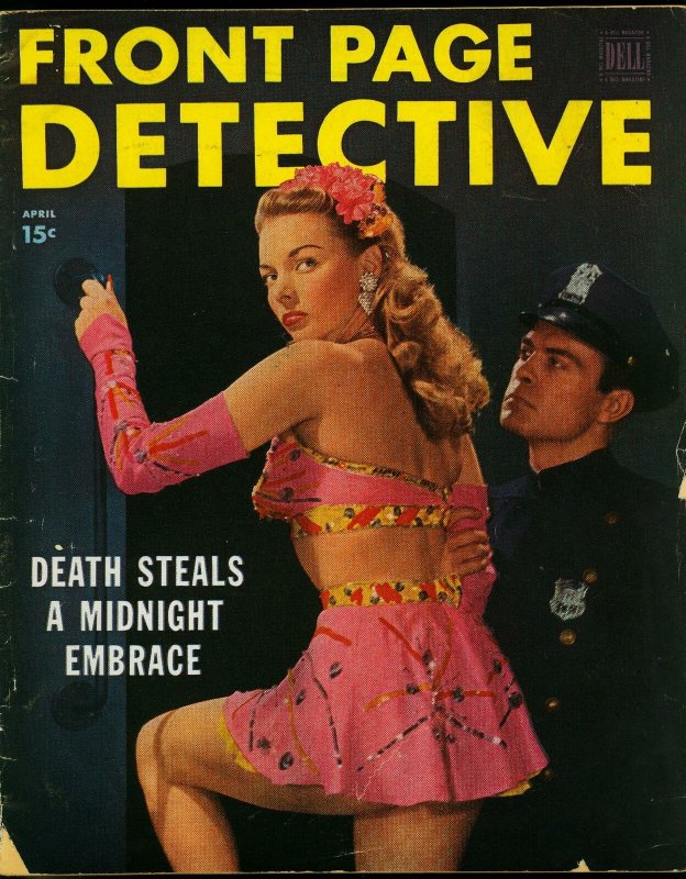 Front Page Detective Magazine April 1948- Photo cover- Pulp Crime VG