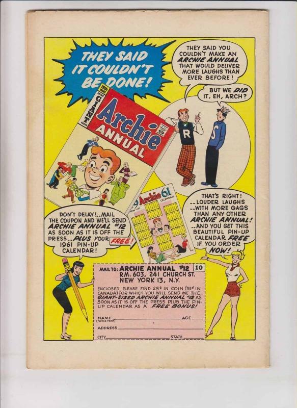 Archie's MadHouse #6 VG/FN- july 1960 - veronica - horror monster cover all ages