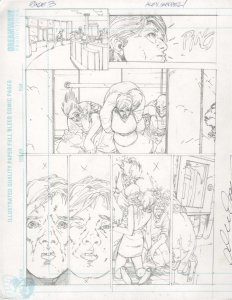 Trailer Park of Terror 2 pg3 Six Bullets Original Pencil art Alex Sanchez HORROR