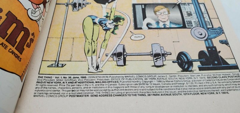 The Thing #36 Marvel (1986) Captain Marvel Fantastic Four She Hulk