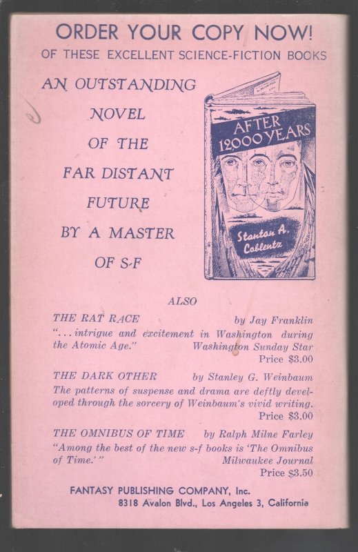 Fantasy Book Vol. 2 #1 1950-Ed Earl Repp-Murray Leinster-Ralph M. Farley Basil W