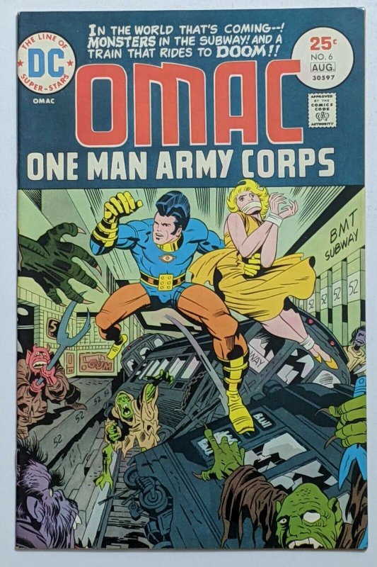 Omac #6 (Aug 1975, DC) FN+ 6.5 Jack Kirby story
