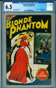 THE BLONDE PHANTOM #12 CGC 6.5-1946-TIMELY-1st issue-1242173002