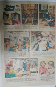 Prince Valiant Sunday #1730 by Hal Foster from 4/5/1970 Rare Full Page Size !
