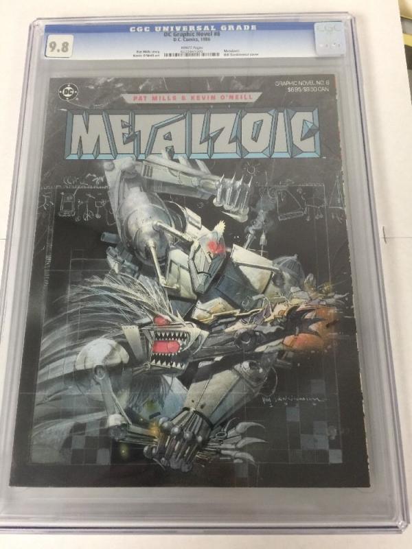 DC Graphic Novel 6 Cgc 9.8 Metalzoic Very Hard To Find Perfect Condition