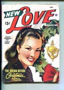 PULP:  NEW LOVE-JAN 1947-ROMANTIC PULP FICTION-PIN-UP GIRL COVER-CHRISTMAS-vg...
