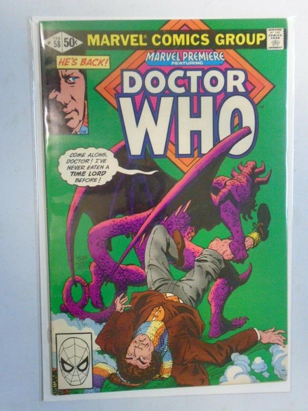 Marvel Premiere #58 featuring Doctor Who 7.0 FN VF (1981)