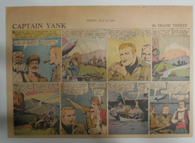 Captain Yank Sunday by Frank Tinsley from 7/25/1943 Size: 11 x 15 inches