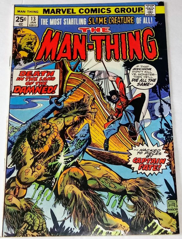 Man-Thing #13 (VF) 1975 Bronze Age Marvel Horror ID34L