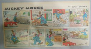 (46/52) Mickey Mouse Sunday Pages by Walt Disney from 1961 Third Page Size