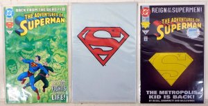 Adventures of Superman Lot of 3 #500, 500 P, 501 (1993) DC Comics 1st Print