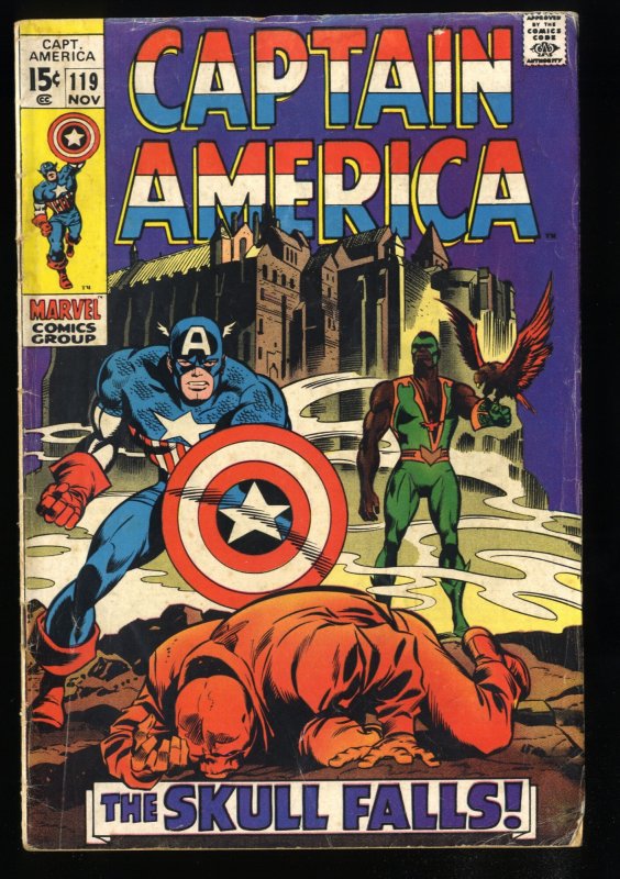 Captain America #119 VG- 3.5 3rd Falcon! Red Skull!