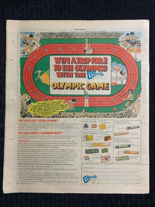 1979 Sept 29 2000 A.D. AND TORNADO #132 VG+ 4.5 UK Ron Smith / Judge Dredd