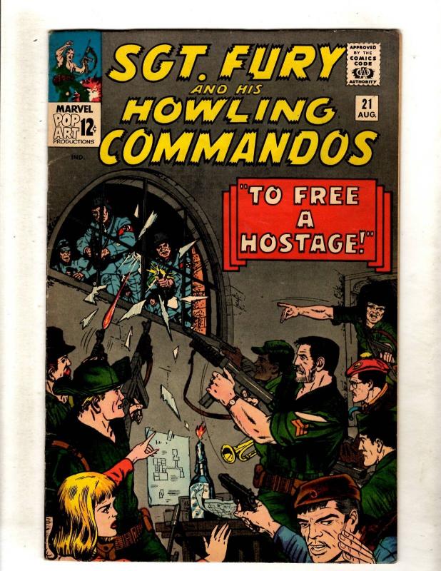 Sgt. Fury & His Howling Commandos # 21 VF Marvel Silver Age Comic Book JF11