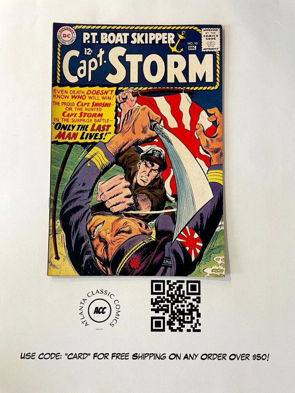 P.T. Boat Skipper Capt. Storm # 10 VF/NM DC Silver Age Comic Book Navy 20 J883