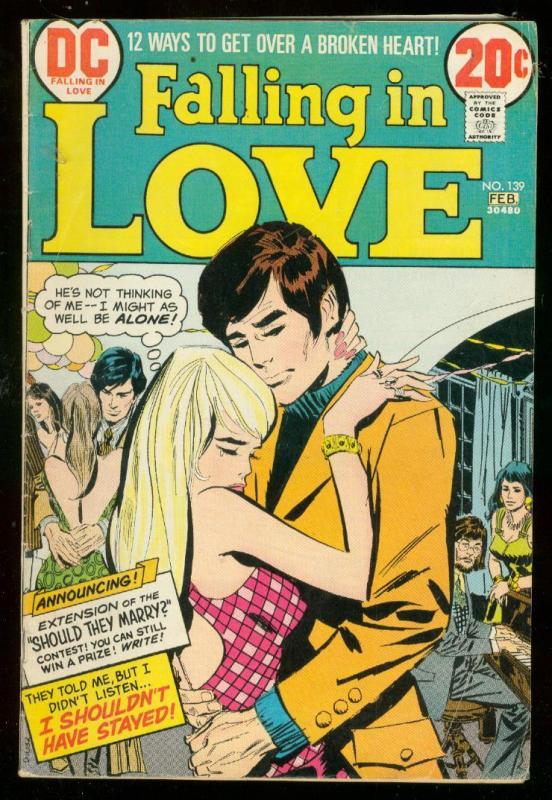 FALLING IN LOVE #139 1973-DC ROMANCE-LOVE PROBLEMS-RARE VG