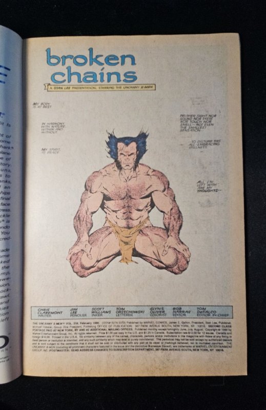 Uncanny X-Men #258 (1990) VF Marvel