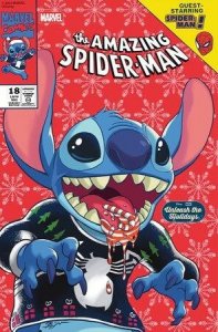 Amazing Spider-Man #18 Ben Su Disney Stitch Unleash Holidays Var Marvel Comic